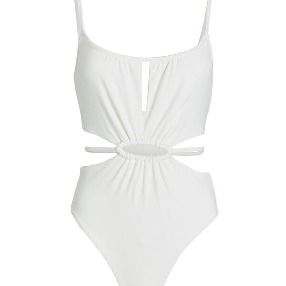 Jonathan SIMKHAI Genesis Cut Out One-Piece Swimsuit in White Size XS NWT - Picture 5 of 6